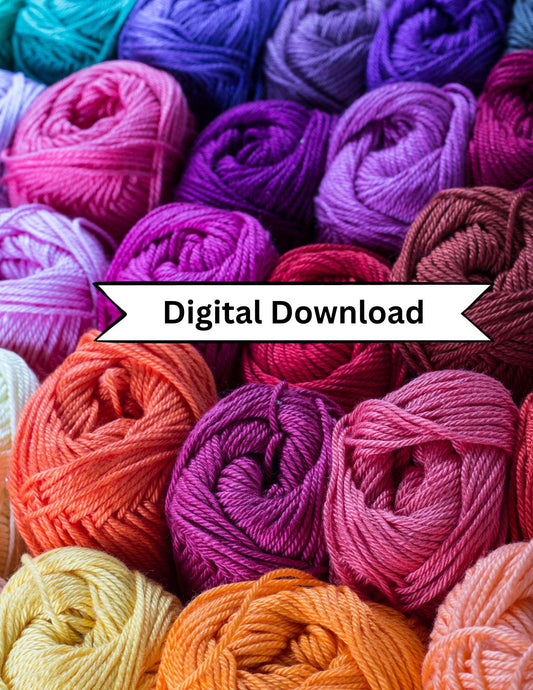 Digital Crochet Planner and Project Tracker PDF Template